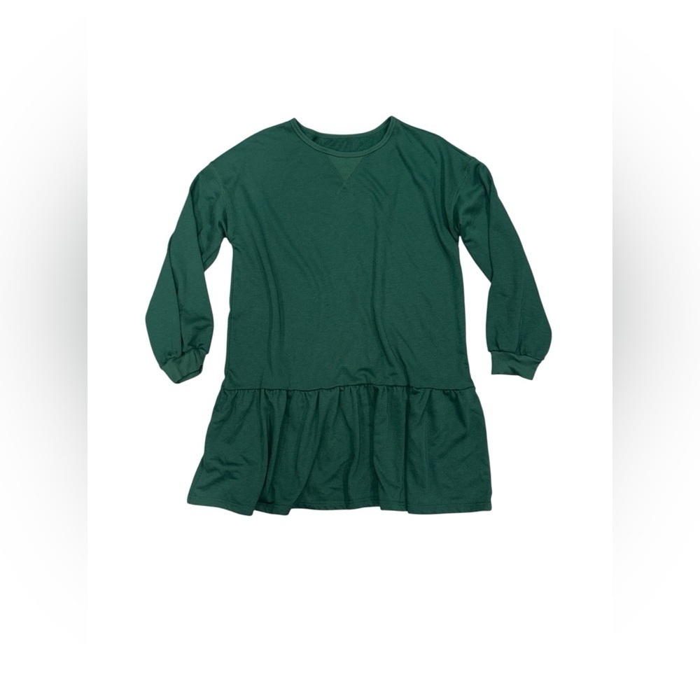 67. Elegant Green Women Long Sleeve Sweater Dress Size XL